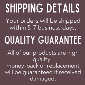 a sign that says shipping details your orders will be shipped within 5 - 7 business