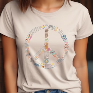 Peace Sign Hippie Boho Groovy Tshirt Clothes Tee Shirt Gift, Peace T-shirt Clothing, Hippie Peace Shirt, Festival Shirt, Boho Bohemian Shirt