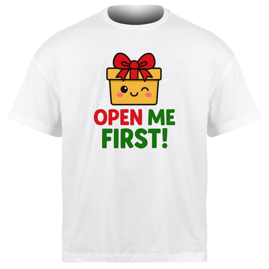 Open Me First Boîte cadeau de Noël Kawaii PNG : Clipart « Open Me First ...