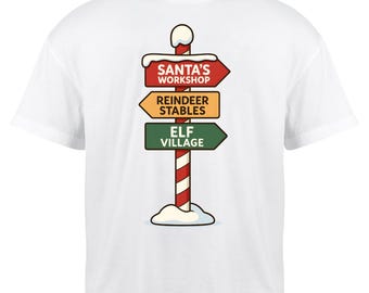 Christmas North Pole Sign PNG: Santa’s Workshop, Reindeer Stables & Elf Village – Digital Download