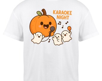 Halloween Karaoke Pumpkin & Ghosts PNG - Digital Download