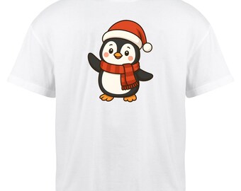 Christmas Penguin PNG – Winter Clipart with Scarf - Digital Download