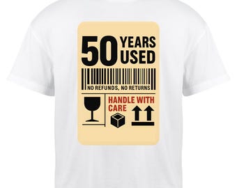 PNG engraçado de aniversário de 50 anos: gráfico usado de 50 anos - download digital