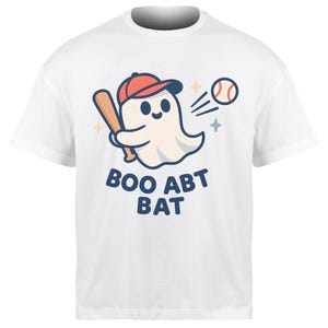 Bate de béisbol Boo Abt PNG / Diseño digital divertido de Halloween con fantasmas