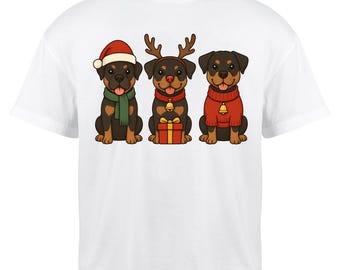 Rottweiler Weihnachtstrio PNG - Digital Download