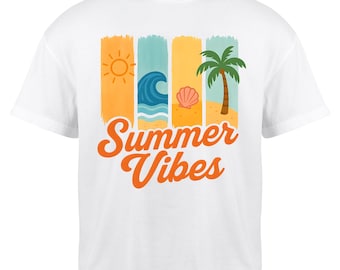 Summer Vibes PNG – Tropical Beach Sublimation Design – Sunshine Wave Palm Printable Shirt