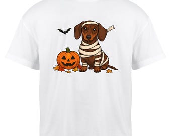 Dachshund Mummy Halloween PNG – Dog Costume Art - Digital Download
