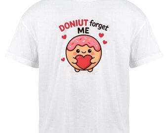 Donut Forget Me PNG: Słodka ilustracja walentynkowa z pączkiem – do pobrania w wersji cyfrowej