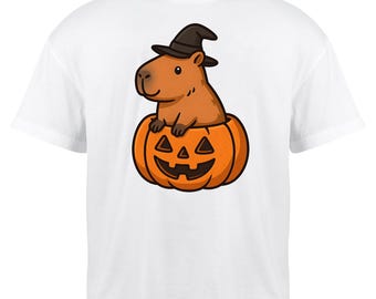 Halloween Capybara Witch Pumpkin PNG - Digital Download