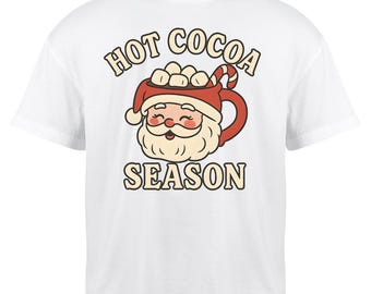 Kerst-png – mok ontwerp kerstman mok warm cacaoseizoen – digitale download