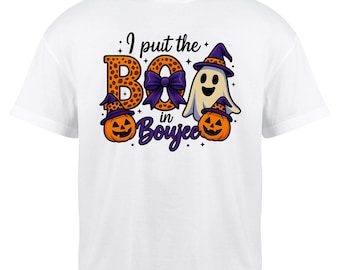 Boo Boujee Halloween PNG: Leopard Print Ghost, Pumpkins - Digital Download