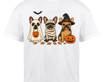 Bulldog francese di Halloween PNG - Costumi da fantasma, mummia, strega - Download digitale