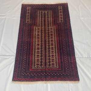 Handmade Prayer Rug | Islamic Prayer Mat | Wool Carpet | Muslim Gift | Vintage Handmade Prayer | Islamic Decor | Vintage Style |