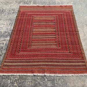 Tribal Persian Rug | Rustic Decor Accent | Handwoven Persian Rug | Living Room Kilim | Oriental rug | Nomadic Kilim | One-of-a-kind Kilim