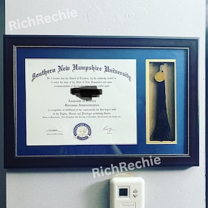 Wood Diploma Frame with Tassel Holder | Graduation Frame | Gift For Graduate | Certificate Frame | College Degree Frame | Degree Frame