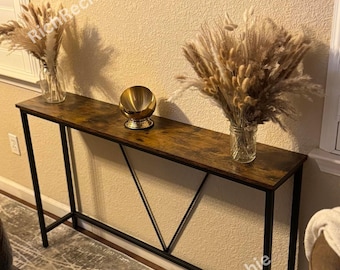 Wooden Console Sofa Table | Narrow Entryway Table | Rustic Console Table | Slim Console Table | Hallway Table | Side Table