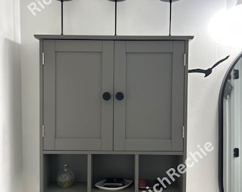 Wall Mounted Wood Medicine Cabinet With 2 Door | Over Toilet Storage | Bathroom Storage | Bathroom Cabinet | Toilet Paper Storage