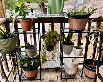 8 Tier Metal Plant Stand | Indoor Plant Stand | Flower Pot Stand | Plant Shelf | Plant Rack | Flower Stand | Outdoor Plant Stand