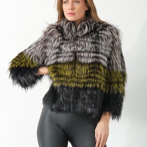 Handmade personalized 100% genuine/real women&#39;s argante fox fur jacket/coat