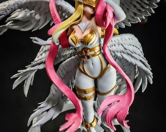 Figura de Angewomon para impresión 3D, modelo STL, coleccionable de anime (descarga digital)