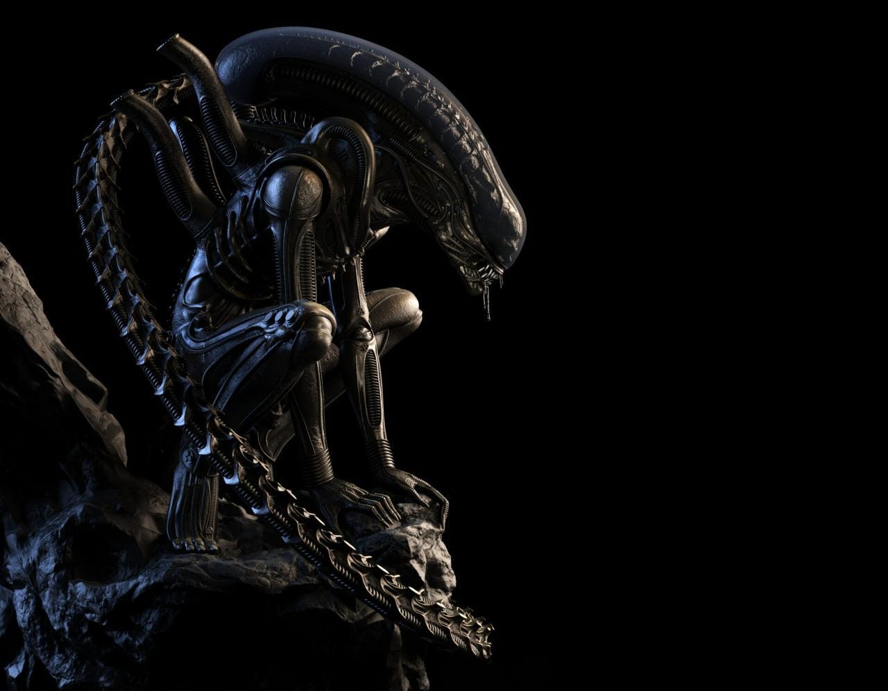 Xenomorph STL Model: 3D Printable Sci-fi Alien Diorama (digital ...