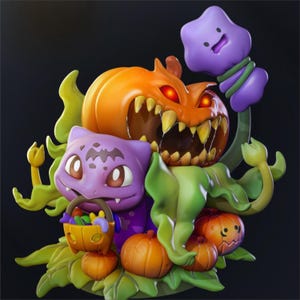 Bulbasaur STL | Cute Grass Creature 3D Printable Figure | Pokémon Fan Art | High Detail Resin Model