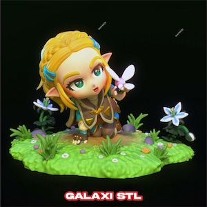 Nendoroid Princies Zelda STL Model for 3D Printing – High Quality Printable Figure & Detailed Diorama Design