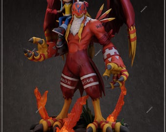 Modelo STL de Sora y Garudamon: Diorama para impresión 3D (Descarga digital)