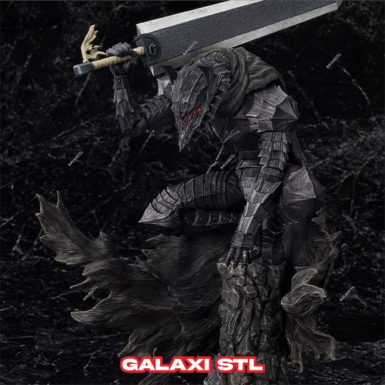 Gust Full Armor Berserk STL Model for Resin Printer Figure 3D Printing - High Quality Diorama