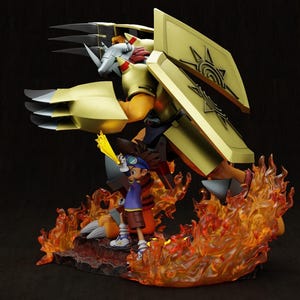 Wargreymon and Tai STL Model for Resin Printer Figure 3D Printing - High Quality Dioramas