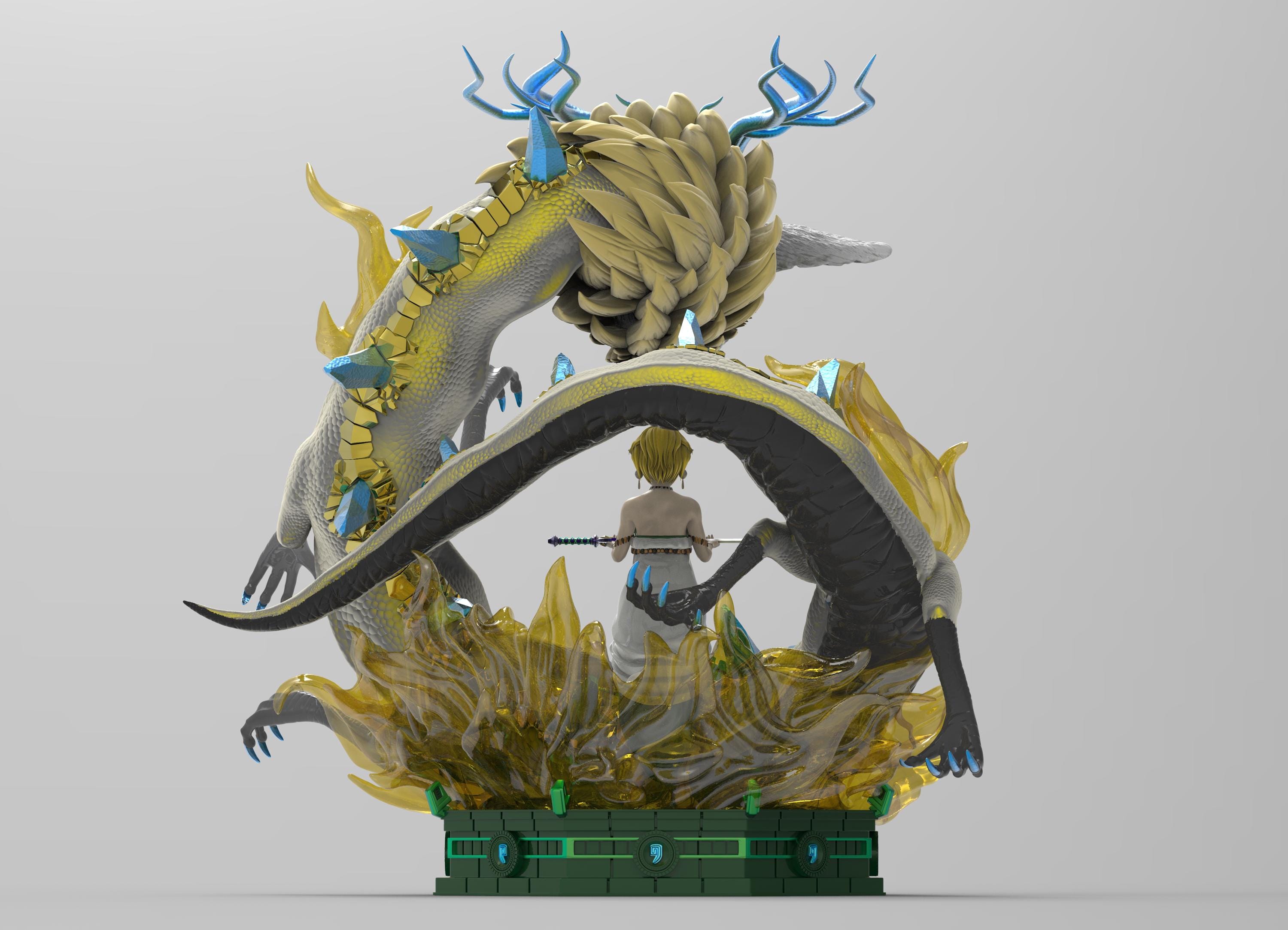 Princess Zelda & Dragon Diorama STL Model for 3D Printing - Etsy