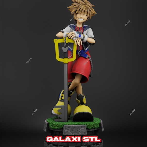 Sora Kingdom Hearts Smiling Figure STL Model: Resin Printer