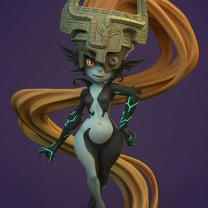 Imp Midna The Legend of Zelda STL Model for Printer Figure 3D Printing - High Quality Diorama