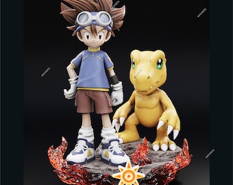 Modelo STL de Tai y Agumon: Figura para impresora de resina (descarga digital)