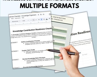 Knowledge Contribution Readiness Checklist