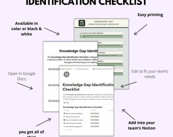 Knowledge Gap Identification Checklist