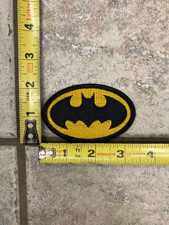 FREE SHIPPING Bat Mann Yellow Black Iron on Patch -  Norway