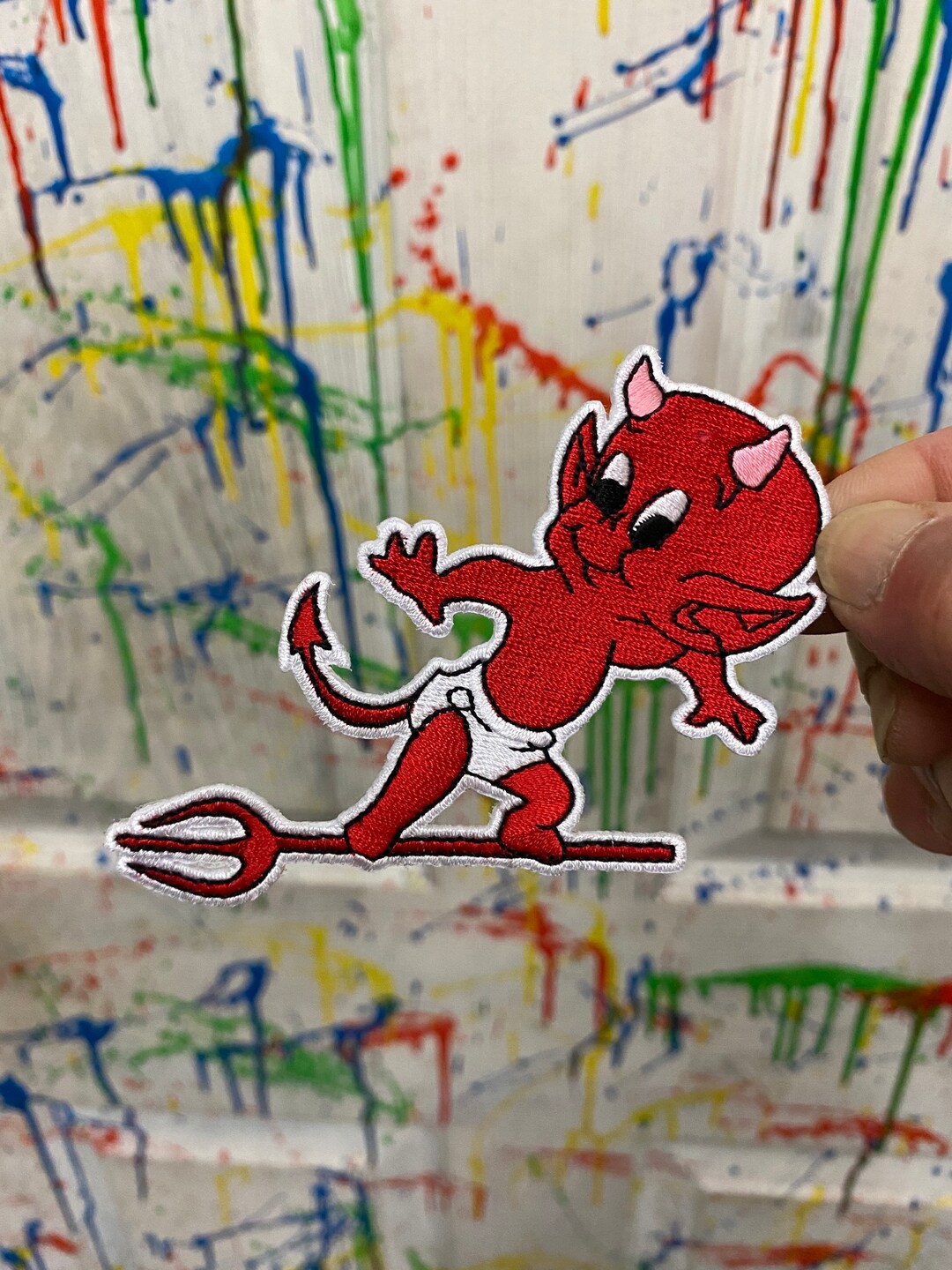 FREE SHIPPING Devil Baby Iron on Patch Etsy