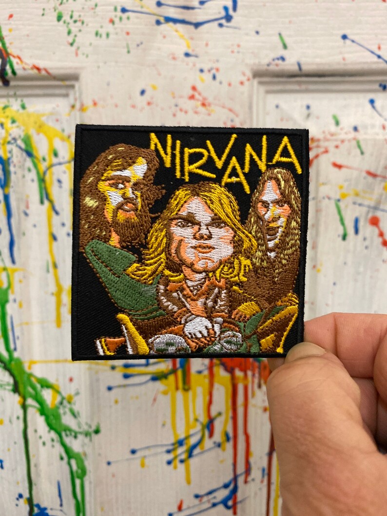 Cartoon figures nirvana iron on patch