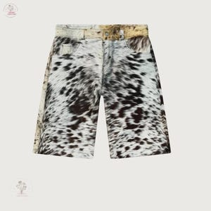 Handmade Cowhide Leather Shorts for Men Real Leather Western Style Rodeo Fashion Festival and Gym Wear Gift for Him