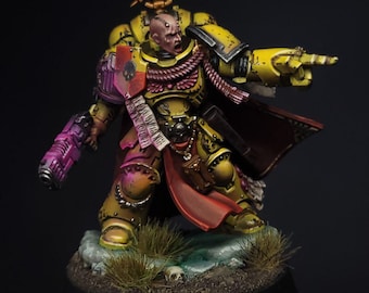 Kapitan Space Marines pomalowany Warhammer 40K Imperial Fists Pro pomalowany