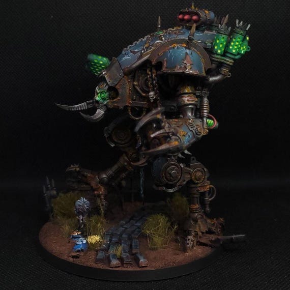 Warhammer 40K Chaos Knight – Figurine Peinte Par Pro – Commission – Occasion