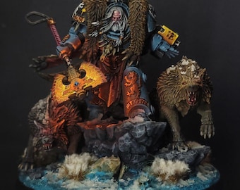 Logan Grimnar pomalowany Warhammer 40K Space Wolves Pro pomalowany