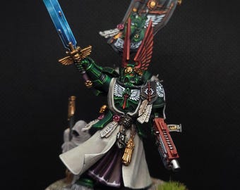 Azrael, Najwyższy Wielki Mistrz, Warhammer 40K Dark Angels, Pro Painted Miniature