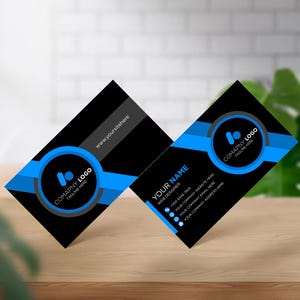 Sjabloon voor bewerkbare visitekaartjes Canva | Minimalistisch dubbelzijdig visitekaartje | Visitekaartje pdf | Digitaal visitekaartje zelf maken