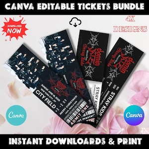 Editable Stray Kids Concert Ticket Template: Kpop Souvenir (Digital Download, Canva Printable)