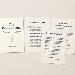 The Resilient Mind | Self-Growth & Mindset Healing eBook | Positive Thinking Journal | Mental Health Support Workbook PDF