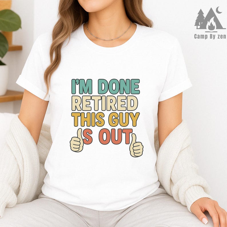 Funny Retirement Shirt for Men – “I’m Done Retired This Guy is Out” Tee, Retro Vintage Font, Retirement Party Gift Idea