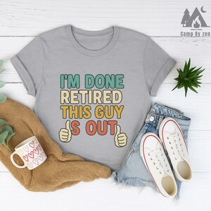 Funny Retirement Shirt for Men – “I’m Done Retired This Guy is Out” Tee, Retro Vintage Font, Retirement Party Gift Idea