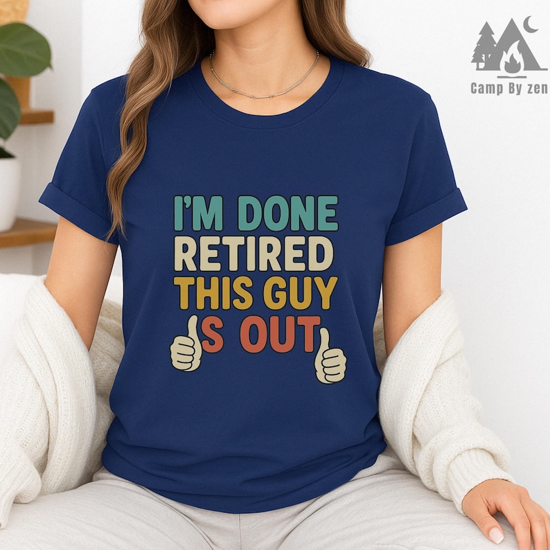 Funny Retirement Shirt for Men – “I’m Done Retired This Guy is Out” Tee, Retro Vintage Font, Retirement Party Gift Idea
